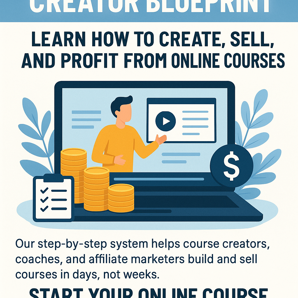 Learn how to create, sell, and profit from online courses with the Course Creator Blueprint.