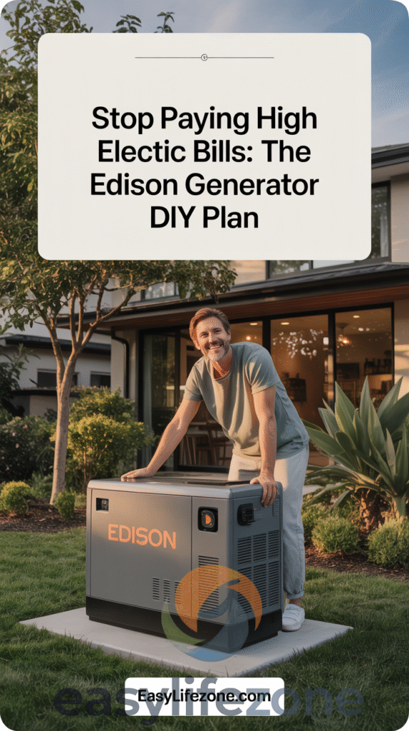 Stop Paying High Electric Bills The Edison Generator DIY Plan