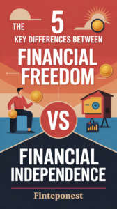 The 5 Key Differences Between Financial Freedom and Financial Independence create a image no text.
