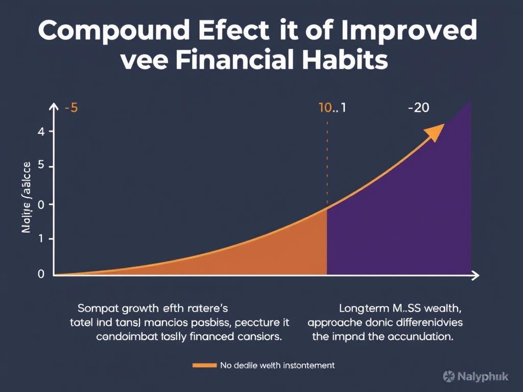 Compound effect of smarter spending habits visualized over time