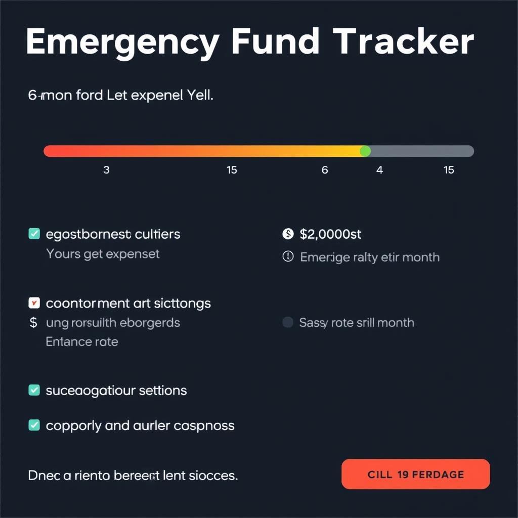 Emergency fund building progress tracker in the M.S.S. System