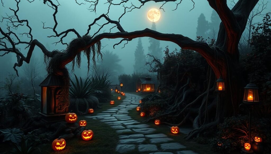 Halloween garden magic