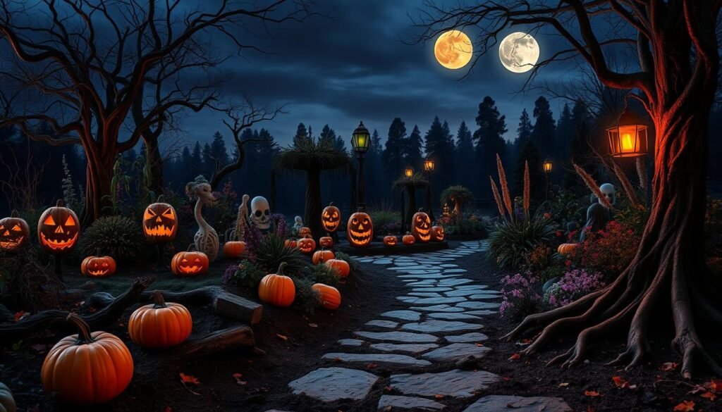 Halloween garden with scented pathways