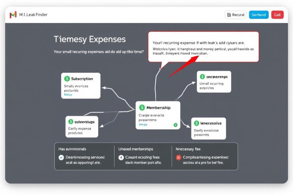 Money leaks identification tool from the M.S.S. System for smarter spending