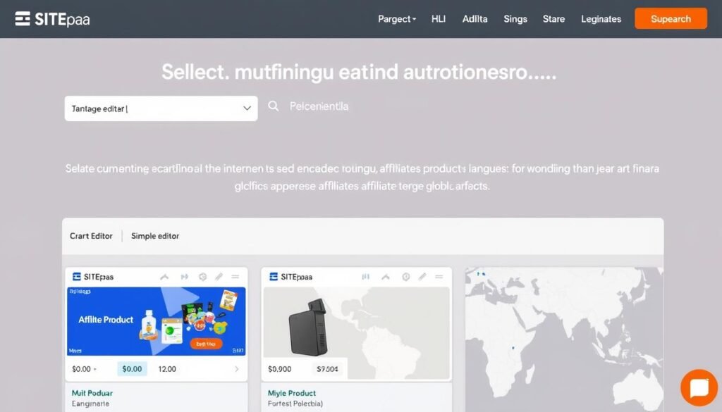 SITE123 multilingual affiliate website with language selector