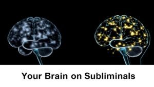 Side-by-side brain scans showing increase intelligence subliminals effects