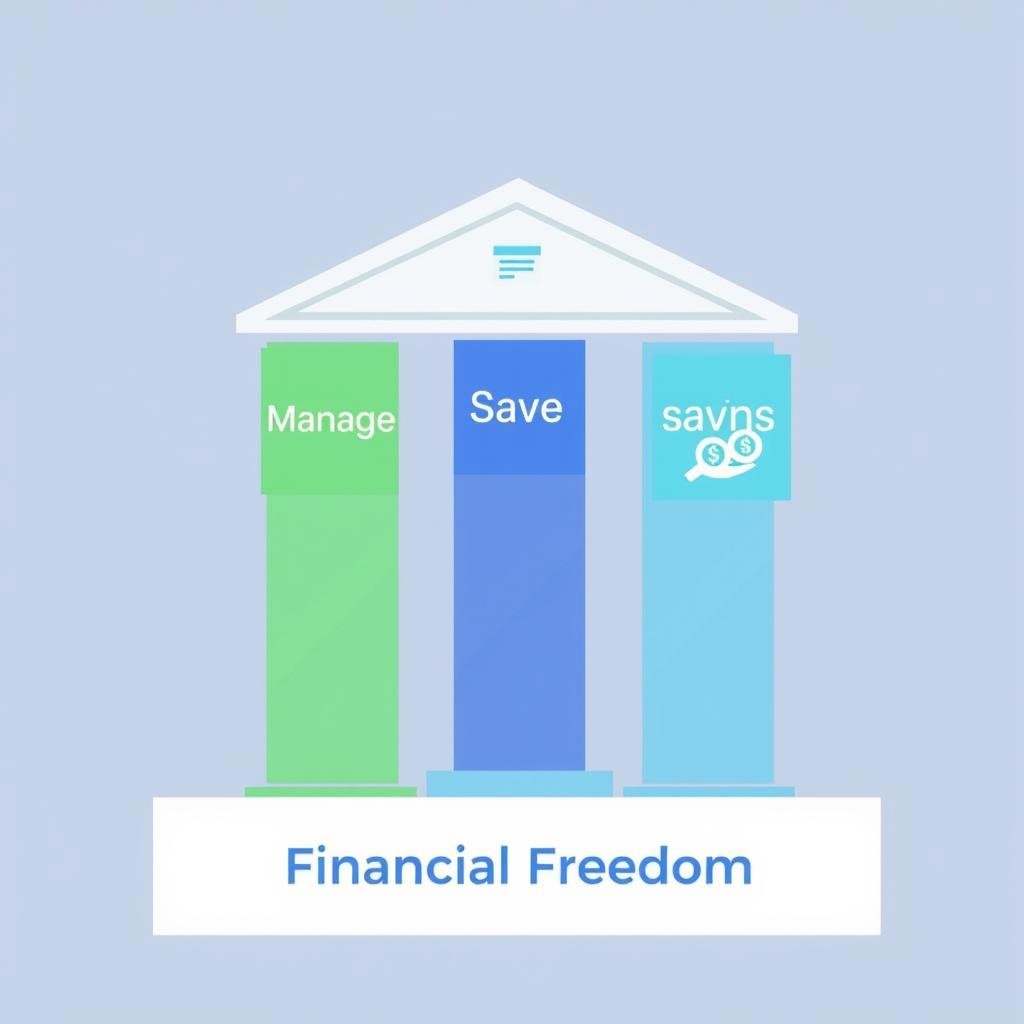 Three pillars of the M.S.S. System for smarter spending: Manage, Save, Succeed