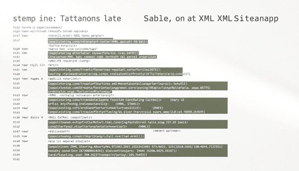 XML sitemap example
