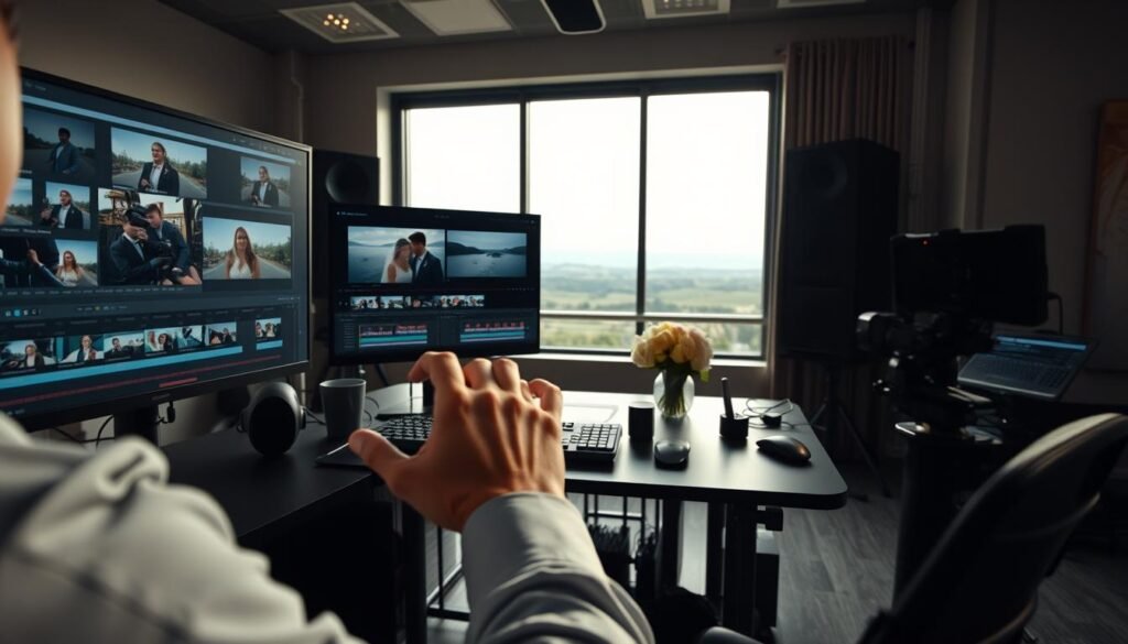 wedding video editing process