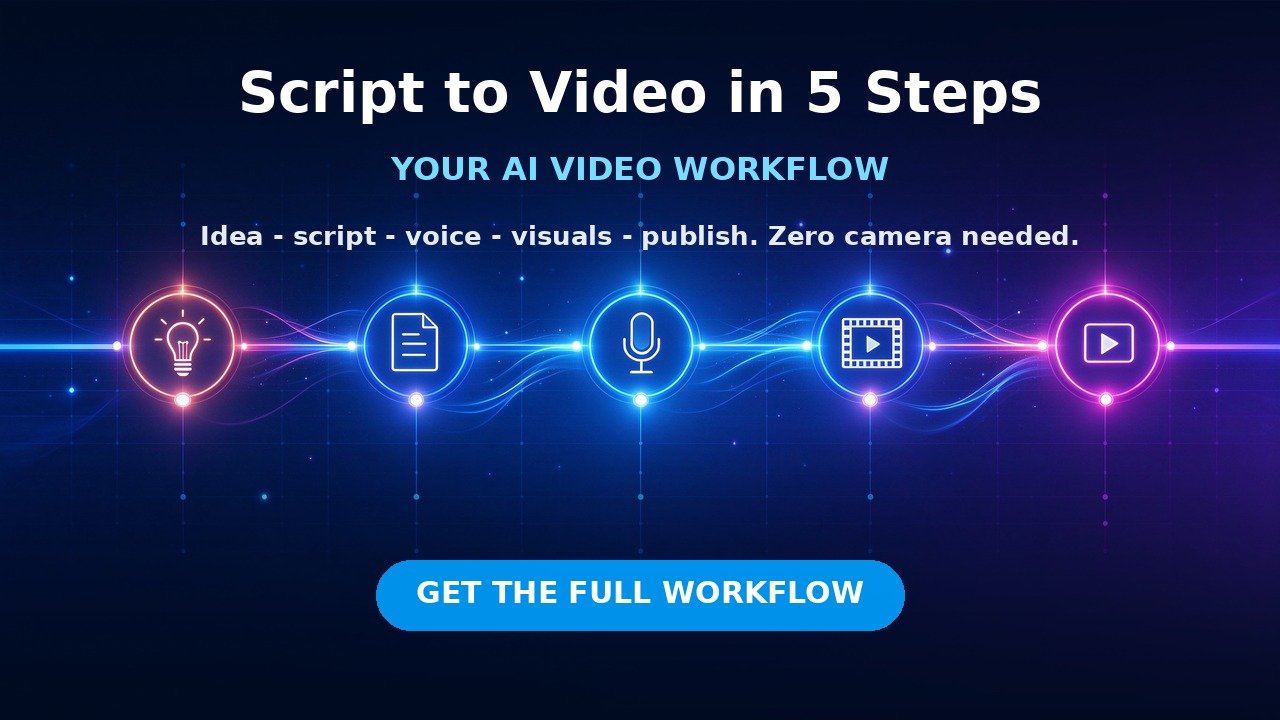 AI Video Workflow - Script to Video in 5 Steps AI video workflow from script to video in 5 steps faceless YouTube 4